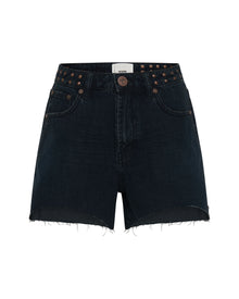 Legends High Waist Mom Fit Denim Shorts | Fox Black