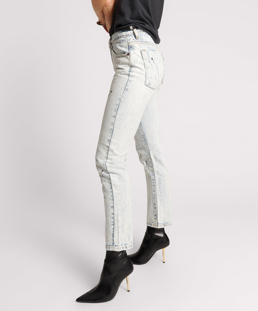 Awesome Baggies High Waist Straight Leg Denim Jeans | Florence Painted