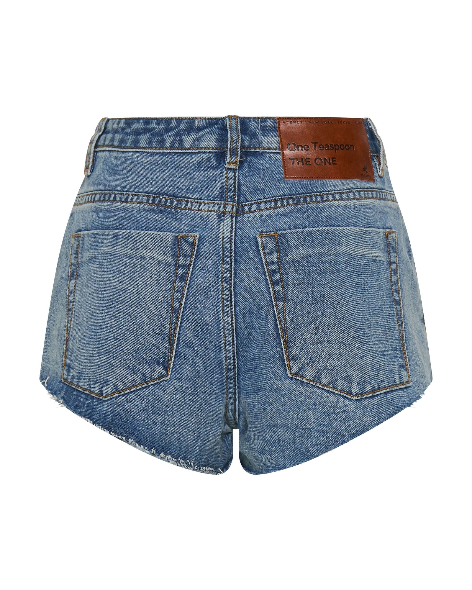 The One High Waist Cheeky Denim Shorts | Hollywood