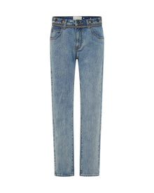 Truckers Mid Waist Straight Leg Denim Jeans | Hollywood Hills