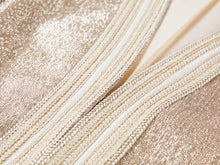 Champagne Metallic Open-Front Jacket | Golden