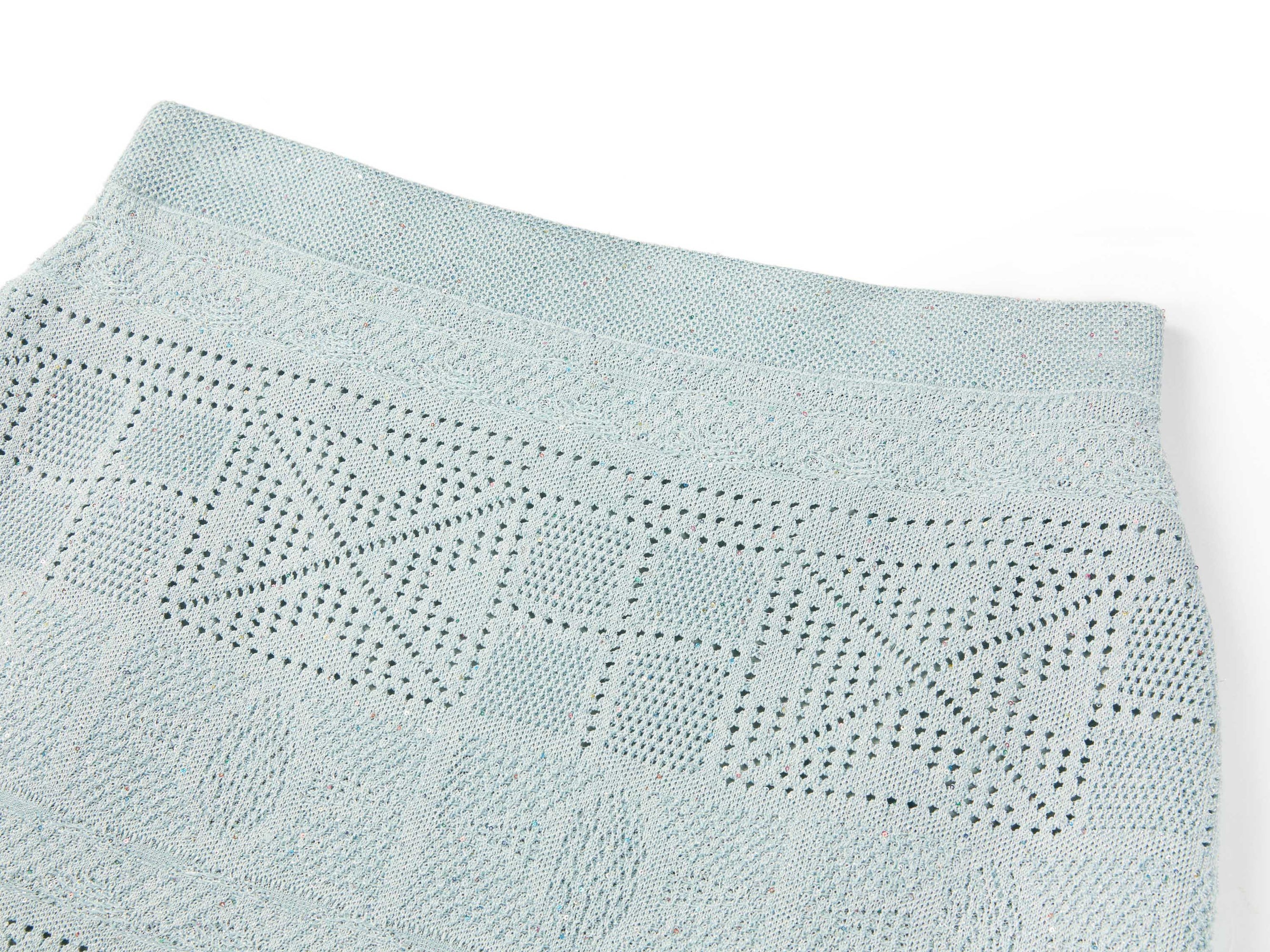 Lace Pencil Skirt | Light Blue