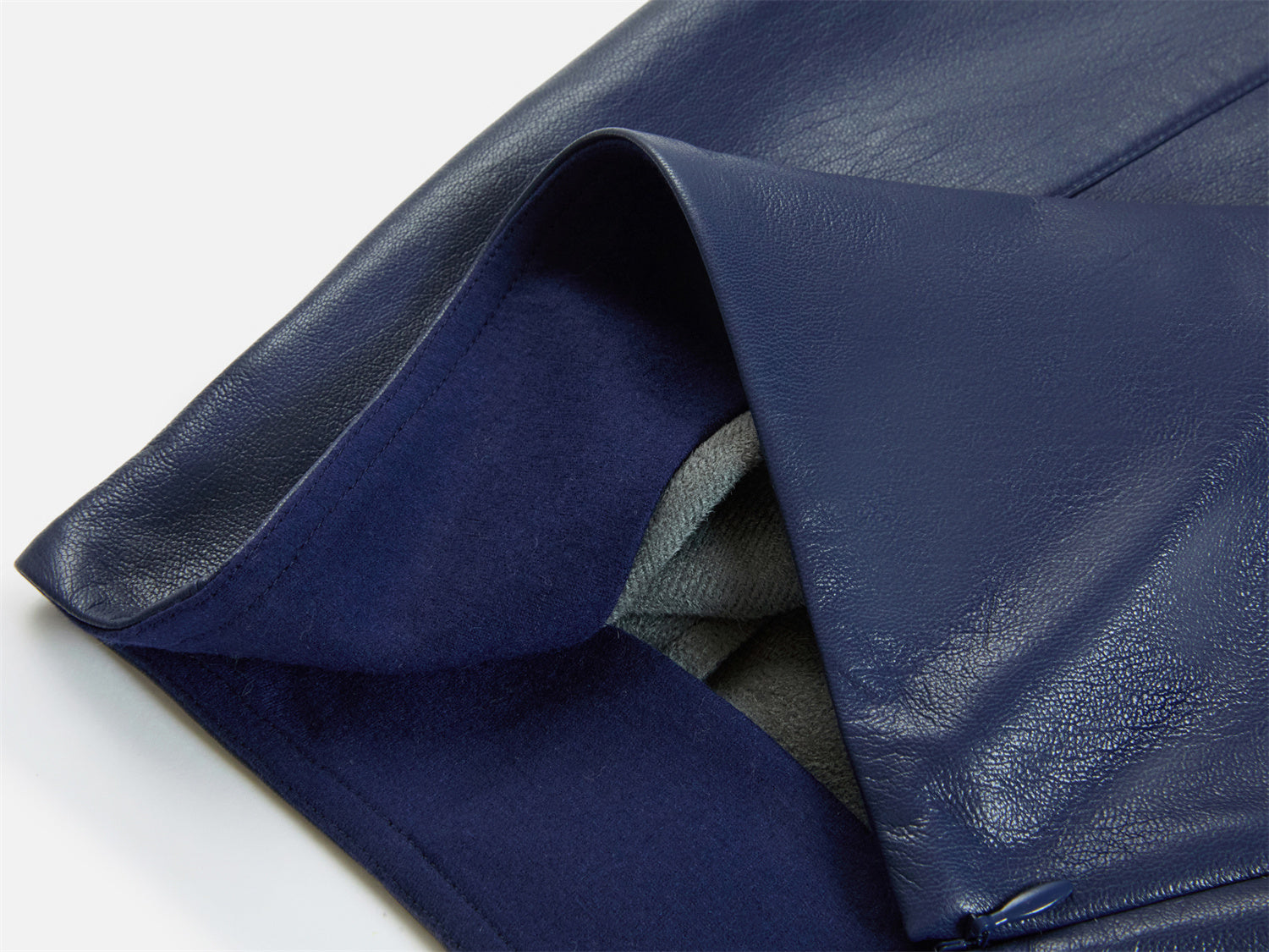 Leather Skirt | Blue