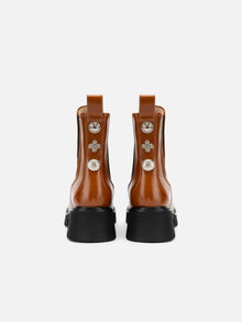 Elastic Side Chelsea Boots | Brown