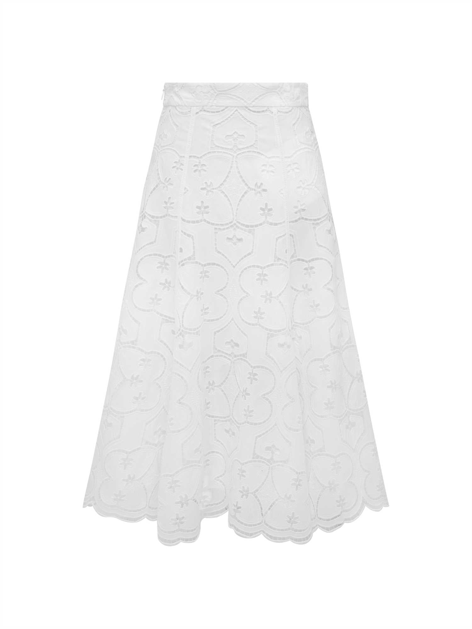Vintage Lace Umbrella Skirt | White