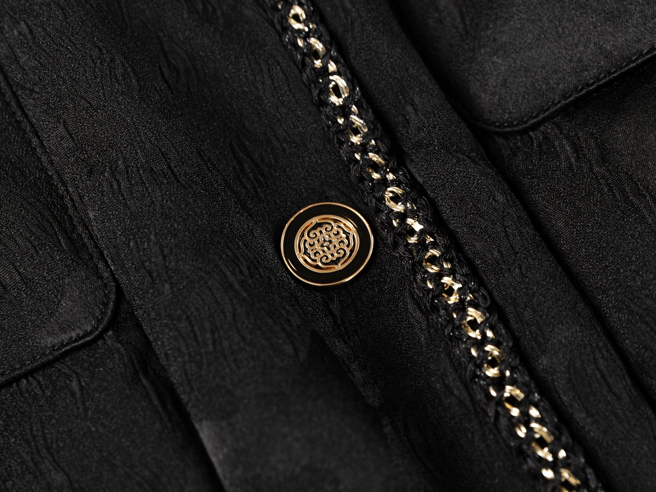 Textured Pattern Jacket | Black