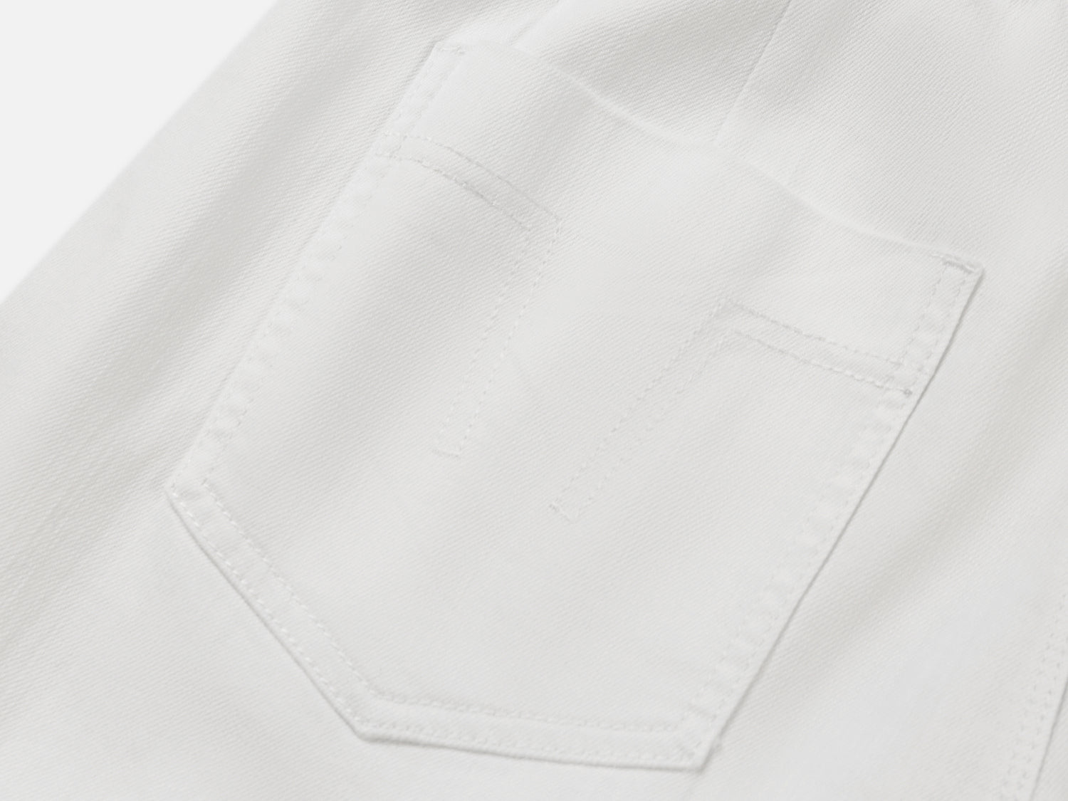 Tencel Cotton Denim Shorts | White