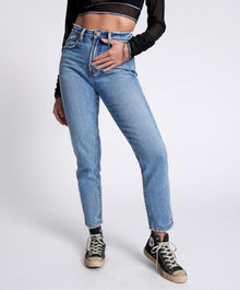 Legends High Waist Mom Fit Denim Jeans | Berlin Blue