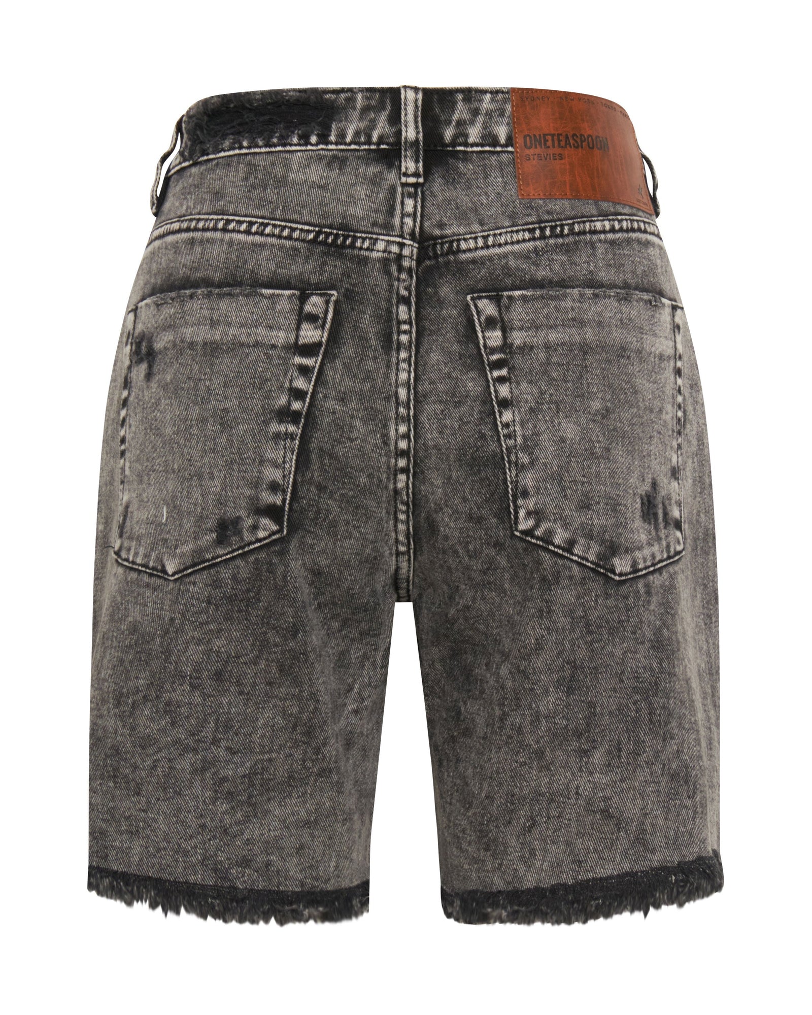 Stevies Low Waist Waist Long Length Boyfriend Denim Shorts | Rodeo Grey