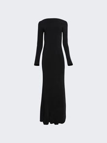 Women | Mugler | Backless Buckled Crepe Gown | Black