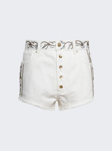 Rabanne | Embroidered Shorts Off | White