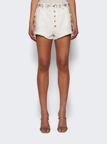 Rabanne | Embroidered Shorts Off | White