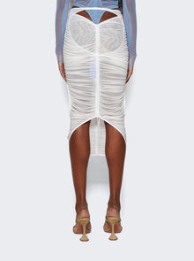 Women | Mugler | Draped Skirt | Warm White