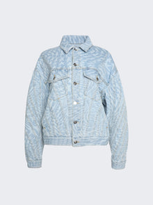 Women | Mugler | Oversized Denim Jacket | Laser Printed