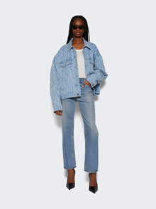 Women | Mugler | Oversized Denim Jacket | Laser Printed