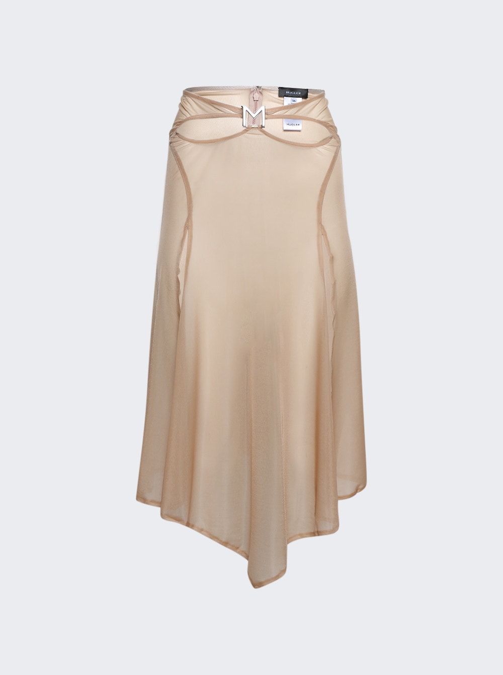 Women | Mugler | Cut-out Skirt | Tan