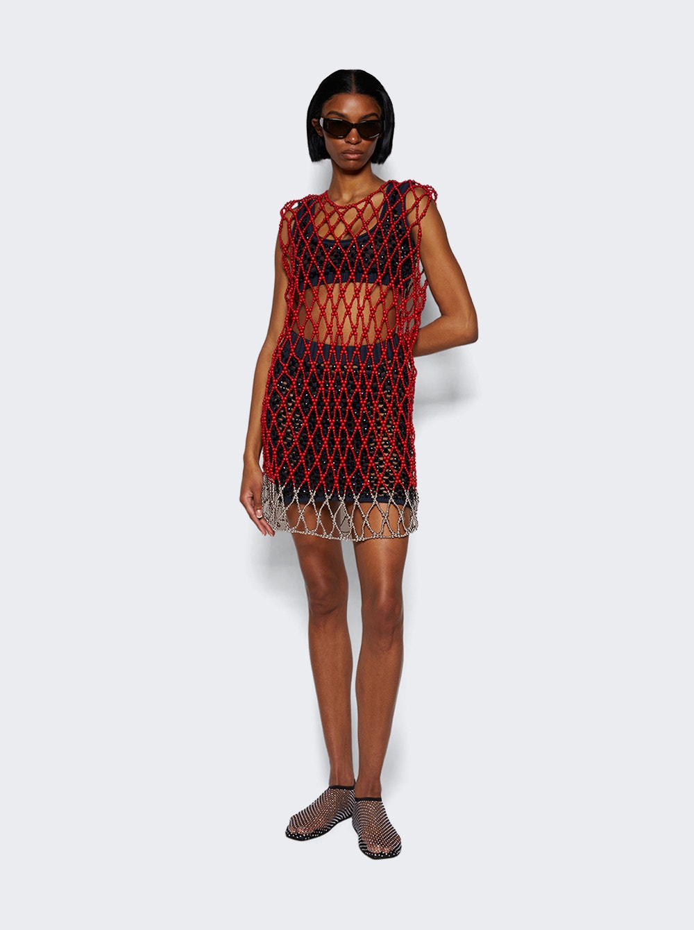 Women | Diotima | Mini Skirt In Crystal Mesh | Navy