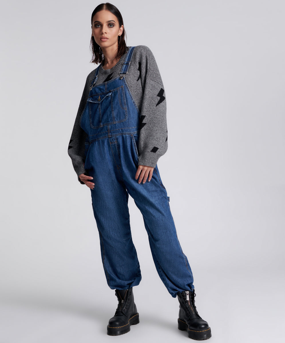 Stanton St Long Denim Overalls | Blue Night