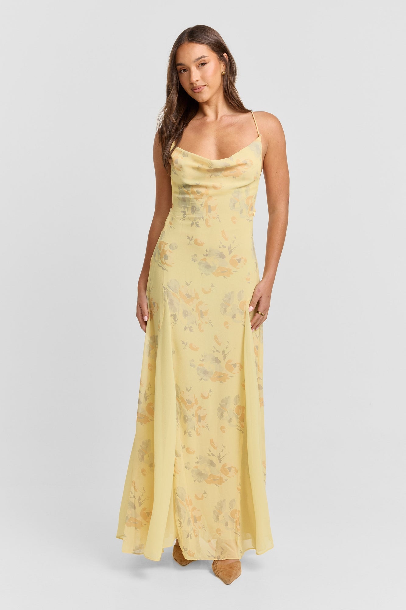 Juniper Maxi Dress | Yellow Floral Print