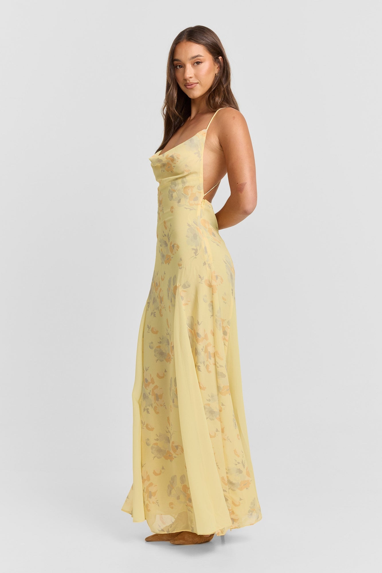 Juniper Maxi Dress | Yellow Floral Print