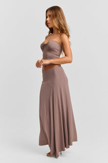 Lucinda Midi Skirt | Mushroom