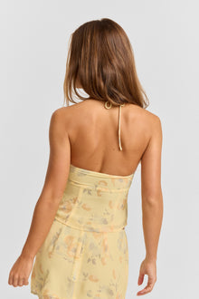 Juniper Top | Yellow Floral Print
