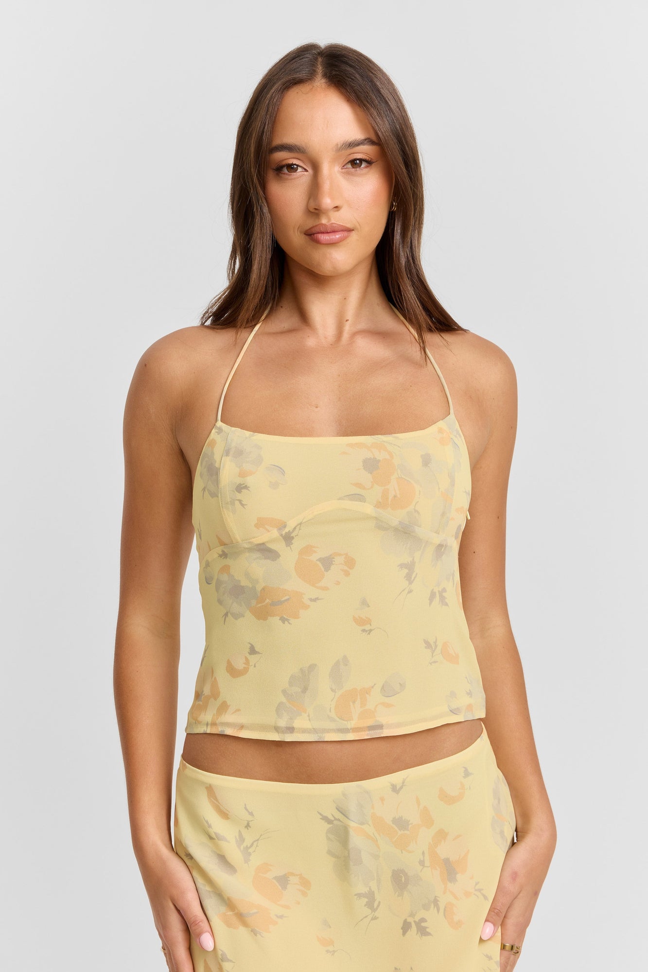 Juniper Top | Yellow Floral Print