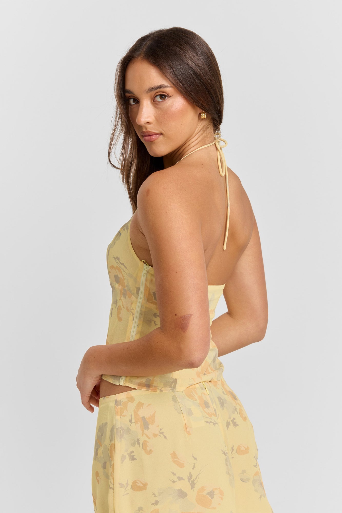 Juniper Top | Yellow Floral Print