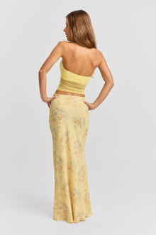 Juniper Maxi Skirt | Yellow Floral Print
