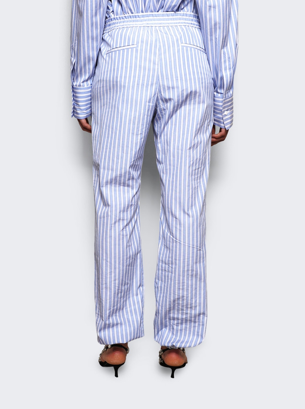 Women | The Attico | Striped Pants White And Navy | Blue