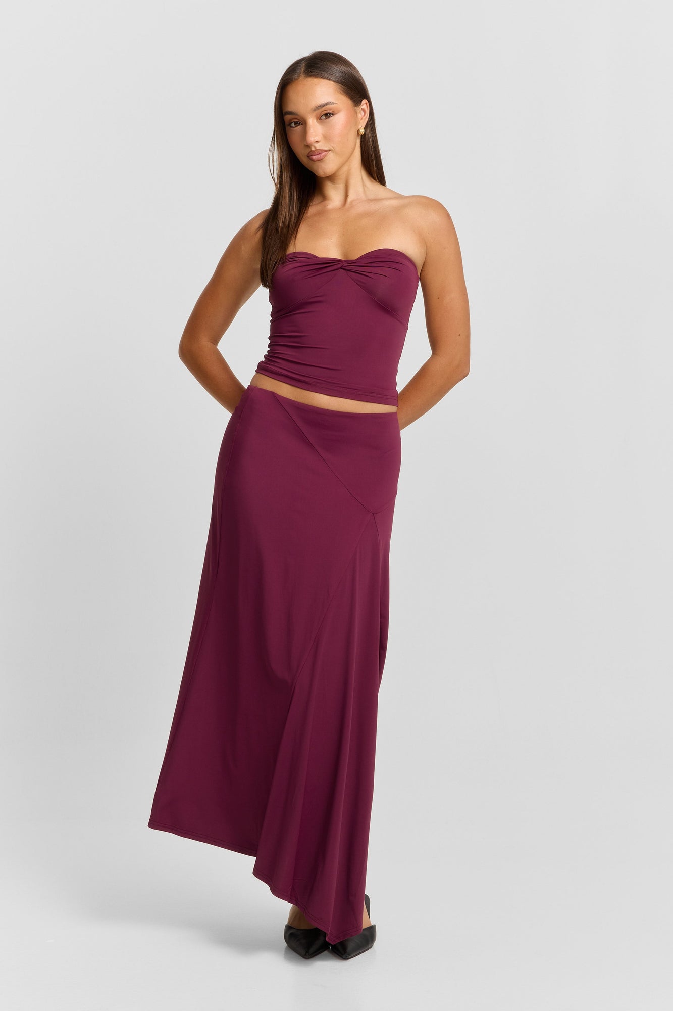 Lucinda Midi Skirt | Plum