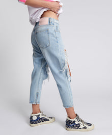 Kingpins Low Waist Cropped Boyfriend Denim Jeans | Fleetwood