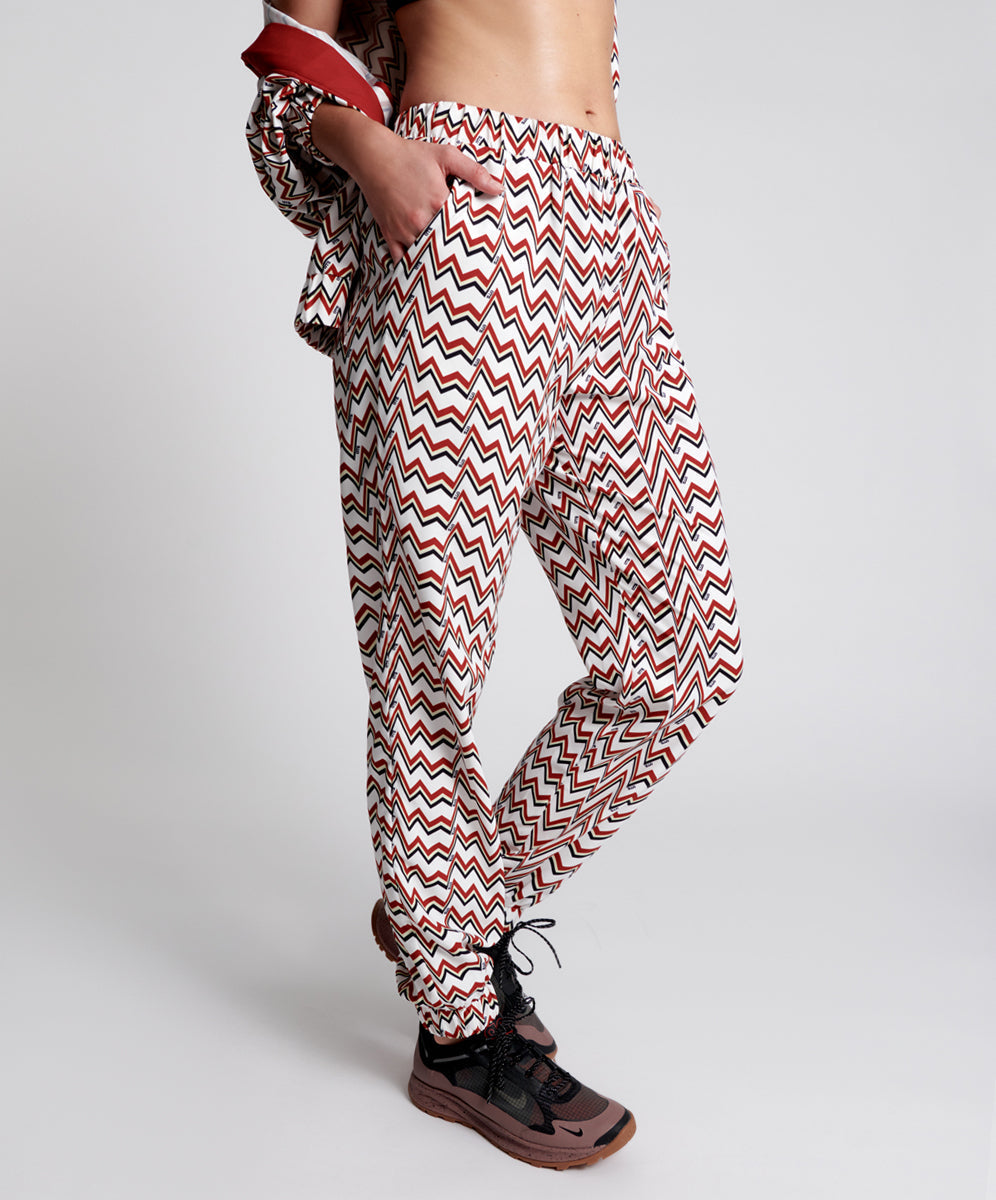 O.T.S Heartline Track Pants | Red White