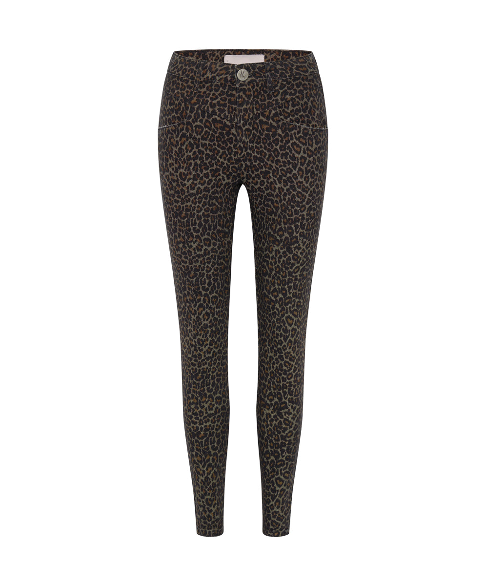 Preachers High Waist Skinny Stretch Denim Jeans | Leopard