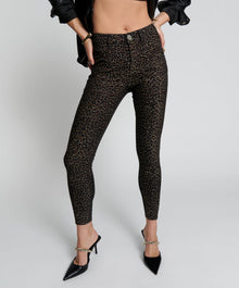 Preachers High Waist Skinny Stretch Denim Jeans | Leopard