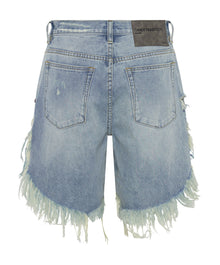 Frankies Low Waist Long Length Denim Shorts | Hendrixe