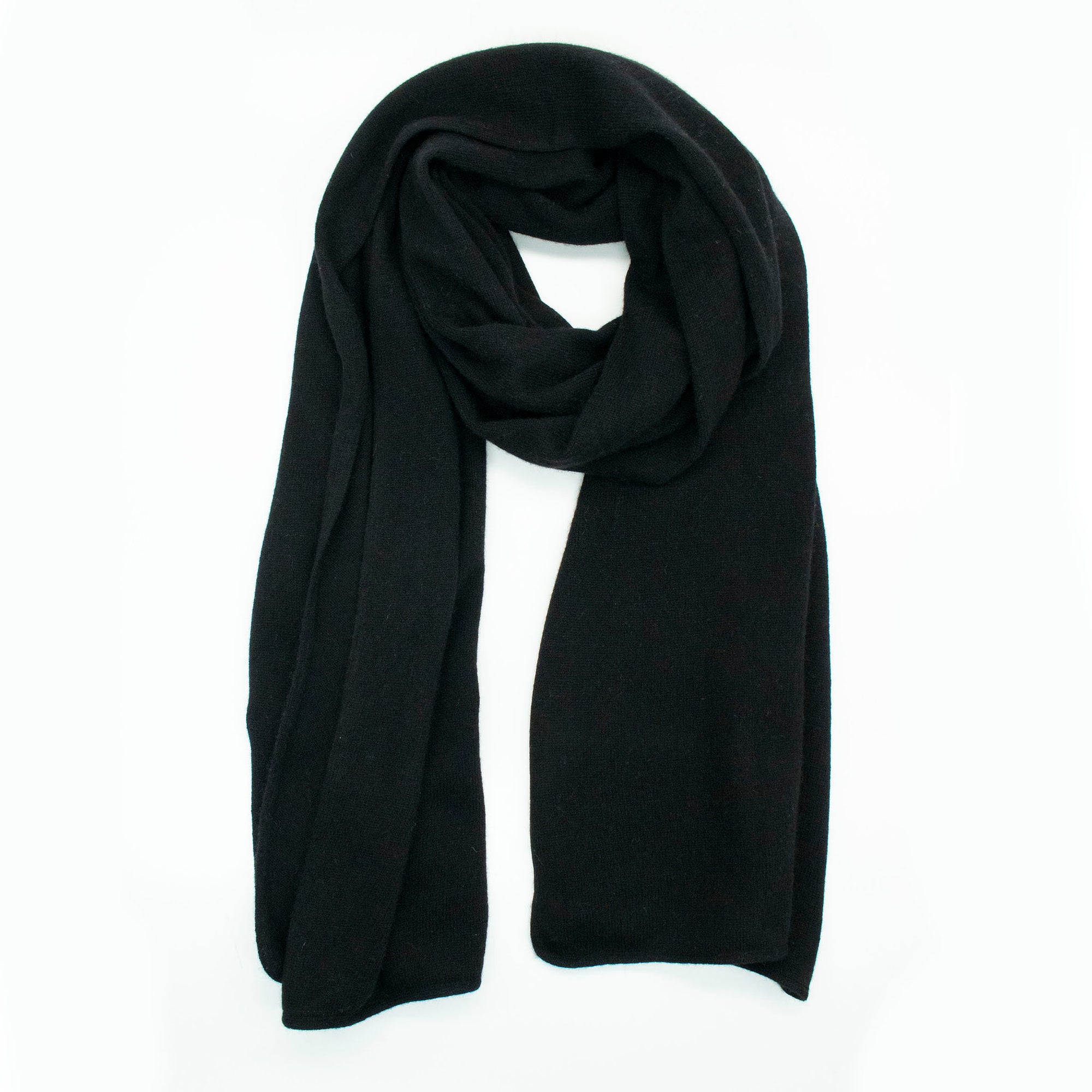 Cashmere Wrap (Flat Jersey) | Black