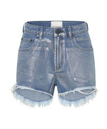 Bonitas High Waist Denim Shorts | Metal Blue