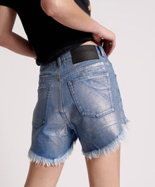 Bonitas High Waist Denim Shorts | Metal Blue