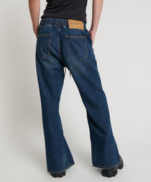 Roadhouse Wide Leg Drawstring Denim Jeans | Royal Blue