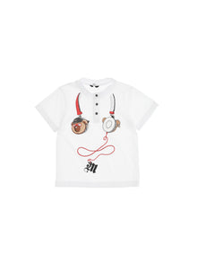 Boys | Headphone Print Jersey T-Shirt | White