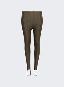 Women | Mugler | Corset Leggings | Khaki