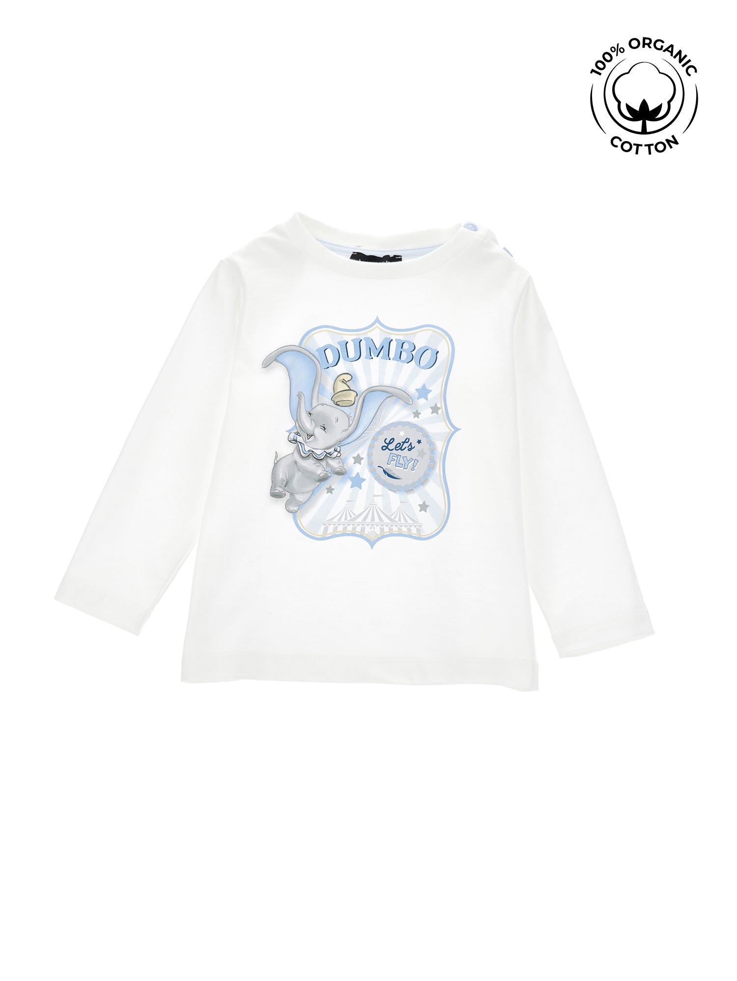 Boys | Organic Cotton Dumbo Print T-Shirt | Cream