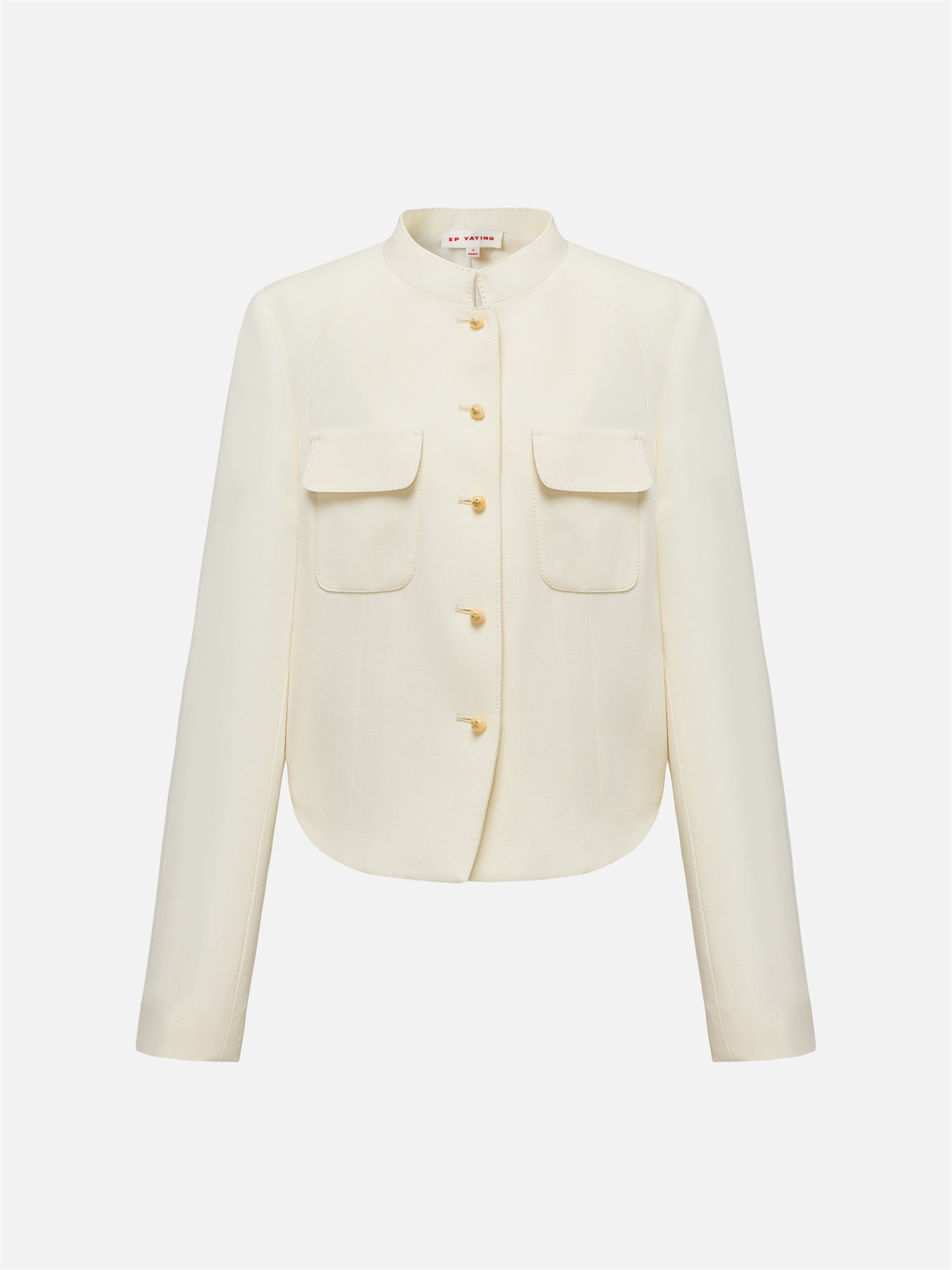 Mulberry Silk Wool Coat | Beige