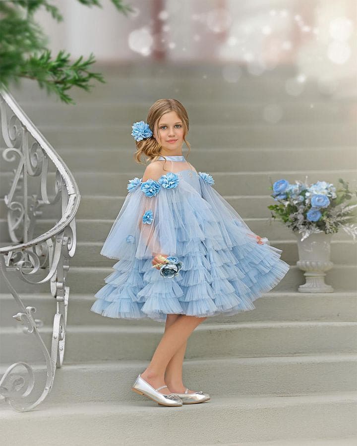 Alaska Baby Blue Tulle Dress | Blue