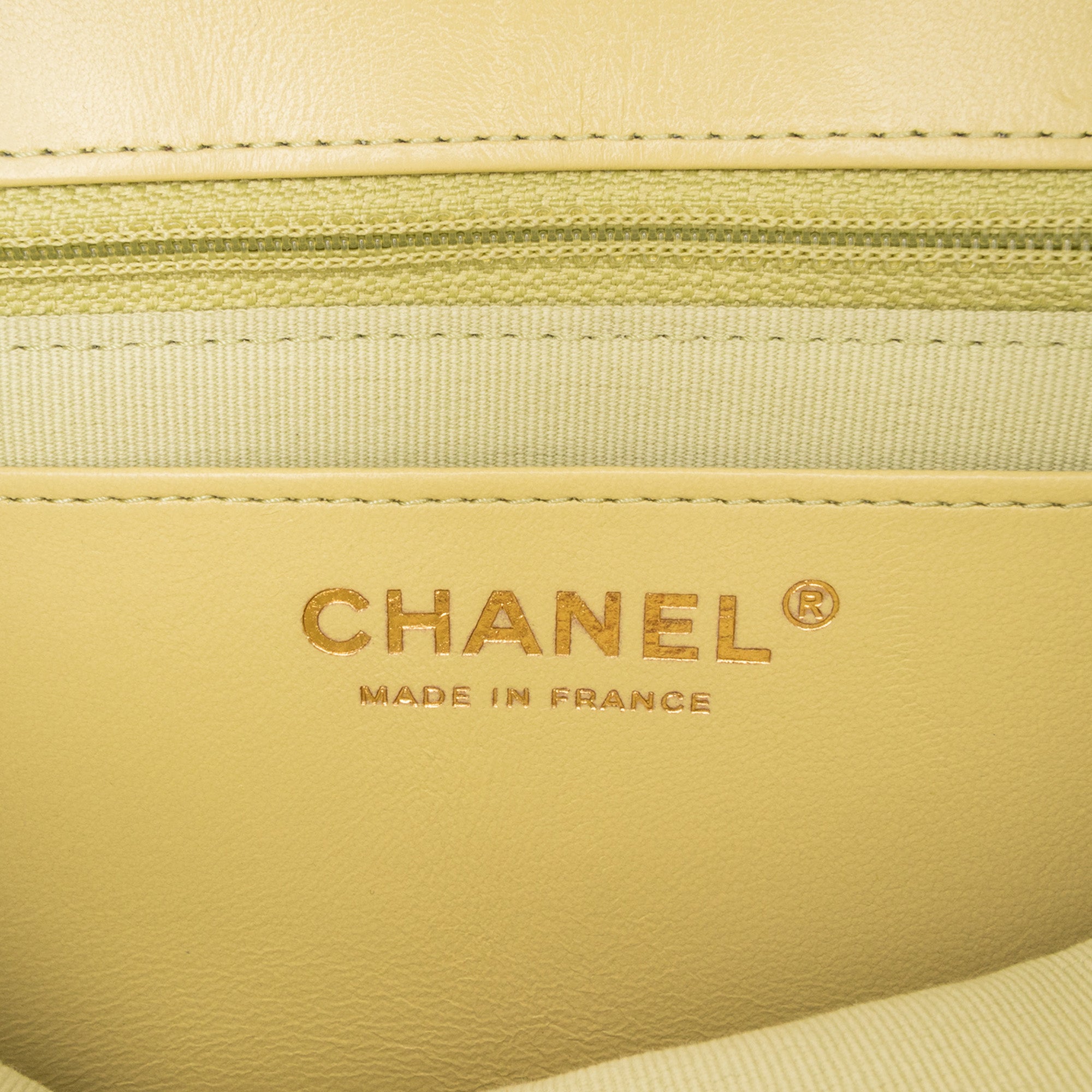 Chanel | Pre-Owned Mini Square Lambskin Casino Royale Charms Single Flap | Green/Light Green