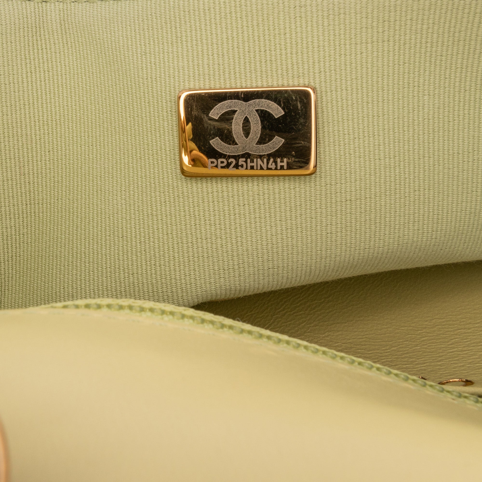 Chanel | Pre-Owned Mini Square Lambskin Casino Royale Charms Single Flap | Green/Light Green