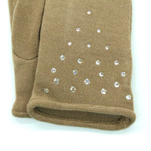 Womens | Gloves with Stones | Taupe