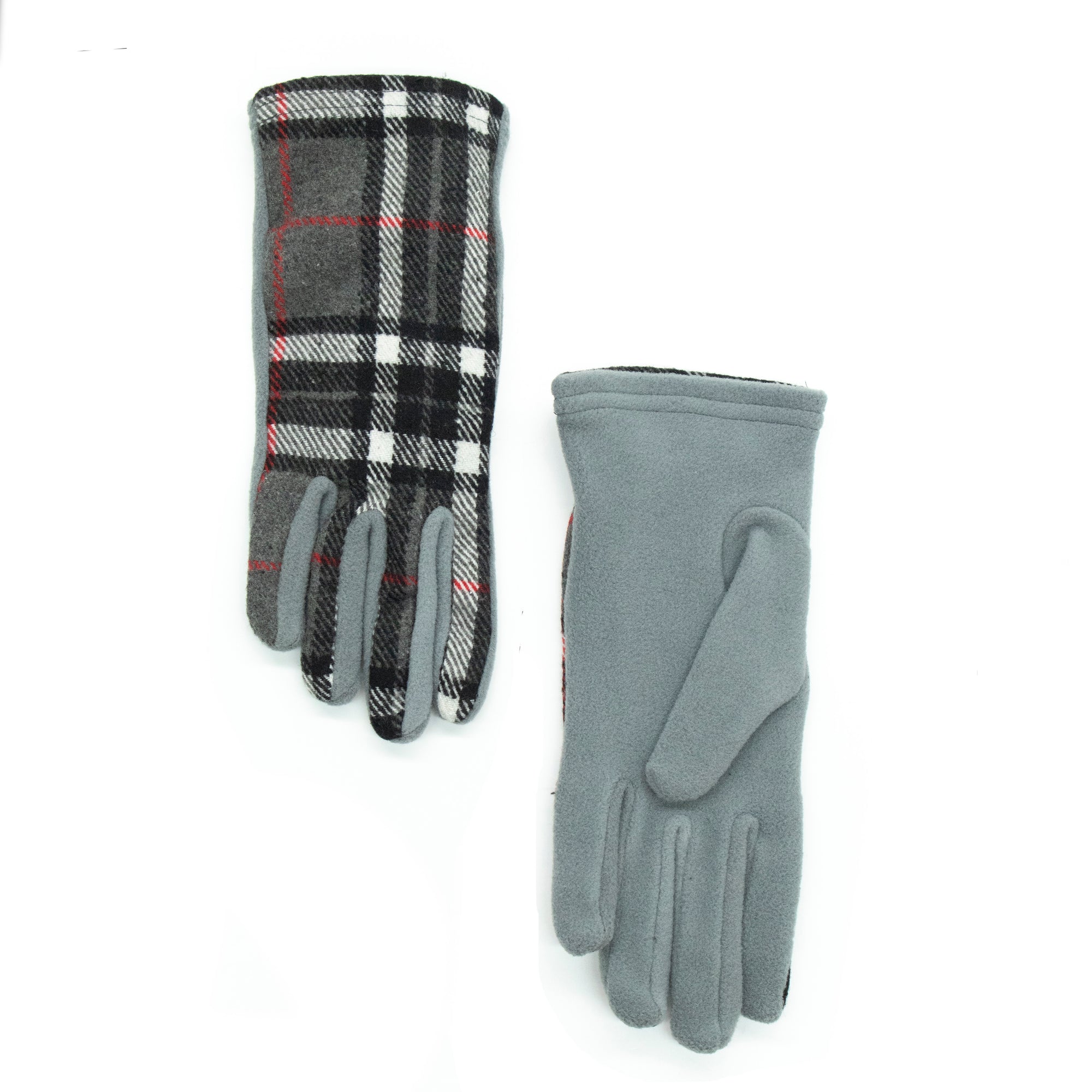 Womens | Fleece Gloves | Grey/Red