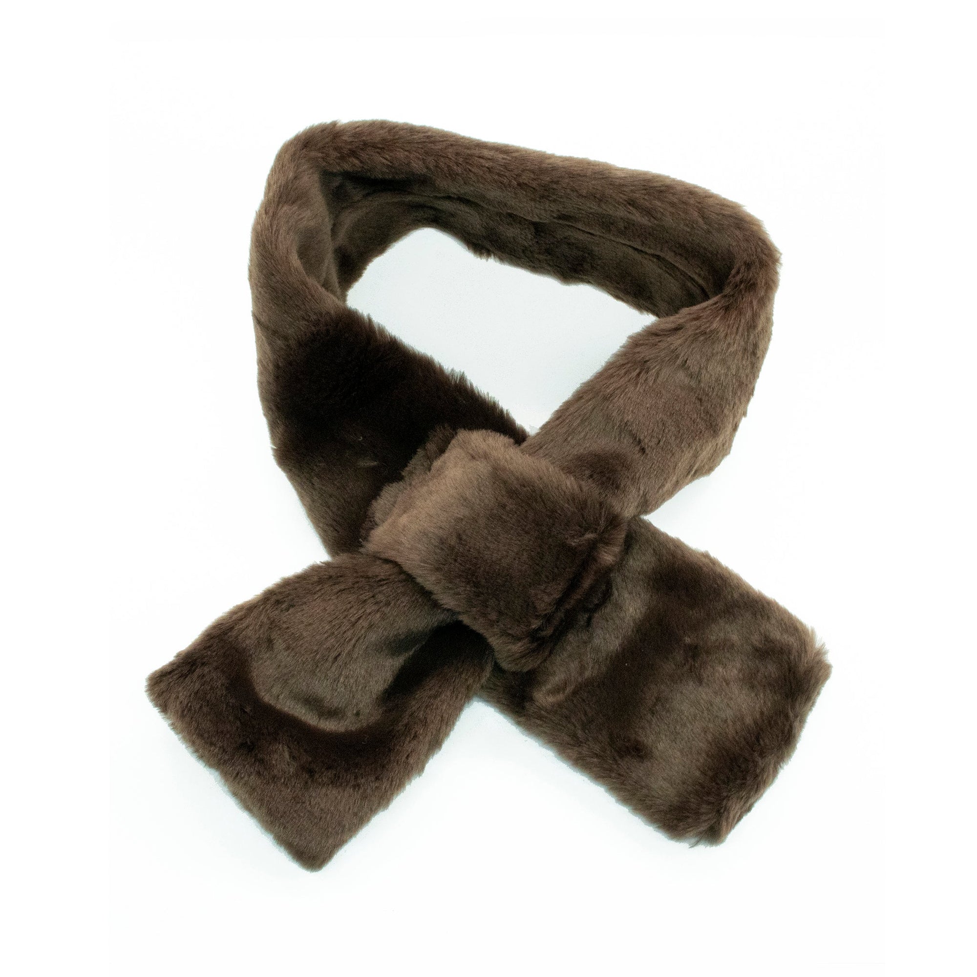 Faux Fur Loop Scarf | Brown